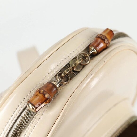 GUCCI Body Bag Enamel White Gold 003 2113 0027 Auth bs28429 - Picture 13 of 16